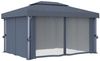 vidaXL Pavillon mit Vorhang 4x3 m Anthrazit Aluminium 3053376 Bild 3