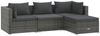 vidaXL 4-tlg. Garten-Lounge-Set mit Kissen Poly Rattan Grau 3101645 Bild 2
