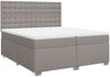 vidaXL Boxspringbett mit Matratze Taupe 200x200 cm Stoff 3292913 Bild 3