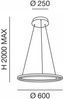 FABAS LUCE No. 3508-40-101 LED Pendelleuchte Giotto schwarz 60 cm dimmbar Bild 3