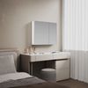 EMKE Spiegelschrank 80 x 65 x 14,5 cm – 2 Spiegeltüren mit integriertem Stauraum, verstellbare Ablagen, mattweiß Bild 2