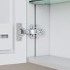 EMKE Spiegelschrank 80 x 65 x 14,5 cm – 2 Spiegeltüren mit integriertem Stauraum, verstellbare Ablagen, mattweiß Bild 5