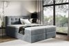 Boxspringbett Schlafzimmerbett OVIEDO XL 200x220cm Stoff Fresh Dunkelgrau Bild 2
