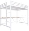 Flieks Hochbett Gamingbett Metallbett 140x200cm mit Schreibtisch und Ladefunktion Bild 4