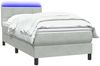 vidaXL Boxspringbett mit Matratze & LED Hellgrau 80x210 cm Samt 3316857 Bild 3