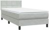 vidaXL Boxspringbett mit Matratze & LED Hellgrau 80x210 cm Samt 3316857 Bild 5
