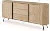 MOEBLO Kommode NOLI 196 2d3s (Gerillte Fronten, strukturierte Oberfläche, 3D-Optik, Design-Fronten, Eiche Cremona, Sideboard Wohnzimmer Kommode Schlafzimmer Komodenschrank Highboard), (BxHxT): 196 cm x 81,8 cm x 40,2 cm Bild 2