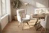 riess-ambiente Polsterstuhl BIG GEORGE beige/natur - Cord, 360° Drehfunktion, Taschenfederkern (Einzelartikel, 1 St), mit Armlehnen & Buchenholz-Beinen – ideal für gemütliche Esszimmer Bild 4