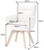 riess-ambiente Polsterstuhl BIG GEORGE beige/natur - Cord, 360° Drehfunktion, Taschenfederkern (Einzelartikel, 1 St), mit Armlehnen & Buchenholz-Beinen – ideal für gemütliche Esszimmer Bild 3