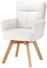 riess-ambiente Polsterstuhl BIG GEORGE beige/natur - Cord, 360° Drehfunktion, Taschenfederkern (Einzelartikel, 1 St), mit Armlehnen & Buchenholz-Beinen – ideal für gemütliche Esszimmer Bild 2