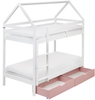 Hochbett mit Schubladen TERNAS Kiefernholz Rosa 90 x 200 cm Bild 5