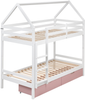 Hochbett mit Schubladen TERNAS Kiefernholz Rosa 90 x 200 cm Bild 4