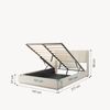 LED Polsterbett Tröstiar 140x200cm Beige [en. casa] Bild 2