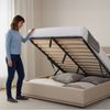 LED Polsterbett Tröstiar 140x200cm Beige [en. casa] Bild 4