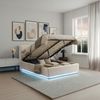 LED Polsterbett Tröstiar 140x200cm Beige [en. casa] Bild 3