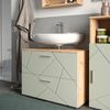 Waschbeckenunterschrank Irma Salbeigrün 80 x 58.6 cm mit Schubladen Vicco Bild 3
