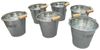 Deko-Impression Übertopf Zinkeimer Blecheimer 6 Stück Pflanztöpfe Blumentopf Tisch-Deko D 11 cm (6 St) Bild 1