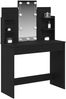 vidaXL Schminktisch mit Regal Schwarz Eichen-Optik 96 x 39 x 142 cm 862109 Bild 2