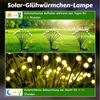 BlingBin LED Solarleuchte Solarleuchten für Außen Garten, LED Solarleuchten Glühwürmchen, IP65 Wasserdicht, 2 Modi Firefly Solar Licht, LED fest integriert, Warmweiß, Swinging Garten Lichter Dekorative für Fußweg, Yard, Patio, 4 Stück Bild 3
