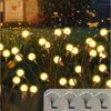 BlingBin LED Solarleuchte Solarleuchten für Außen Garten, LED Solarleuchten Glühwürmchen, IP65 Wasserdicht, 2 Modi Firefly Solar Licht, LED fest integriert, Warmweiß, Swinging Garten Lichter Dekorative für Fußweg, Yard, Patio, 4 Stück Bild 5
