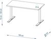Schreibtisch >e-desk< in Eiche/weiß- 160x72x80 (B/H/T) elektrisch verstellbar Bild 5
