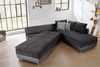 Ecksofa-Dauerschläfer Doppelbett Federkern Bettkasten Couch in Anthrazit Grau Bild 4