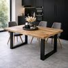 Esstisch CRAFT 160x80cm Mango natur Massivholz Metall Kufengestell Industrial Design Bild 3