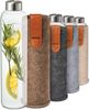 Cosumy Trinkflasche Trinkflasche aus Glas mit Filztasche 750ml - Spülmaschinenfest, Sandbraun - BPA-freie Wasserflasche - für Kohlensäure geeignet Bild 5