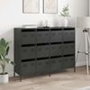 vidaXL Sideboard Schwarz 135x39x103,5 cm Kaltgewalzter Stahl 3307173 Bild 3