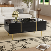 Merax Moderner Couchtisch in Schwarz mit Hochglanz und 2 Schubladen Bild 5