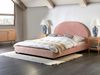 Bett mit Lattenrost Bouclé VAUCLUSE 160 x 200 cm Pastellrosa Bild 3