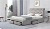 HTI-Living Polsterbett Polsterbett mit Knopf-Steppung Claire 180x200 (Stück, 1-tlg, 1x Bett Claire 180 mit Lattenrost, ohne Matratze und Dekoration), Doppelbett mit Lattenrost und Schubladen Bild 2