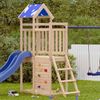 vidaXL Spielturm Braun 110,5 x 52,5 x 215 cm Massives Kiefernholz 3417181 Bild 1