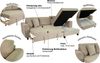 Trends by HG Ecksofa Moritz L-Form, B: 265 cm, mit Bettfunktion, Bettkasten & Zierkissen Bild 3