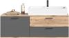 Xonxo 'Mason' Waschtisch inkl. Waschbecken, Spanplatte / MDF, 140 x 62 x 46 cm, Natur / Grau Bild 2