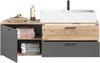 Xonxo 'Mason' Waschtisch inkl. Waschbecken, Spanplatte / MDF, 140 x 62 x 46 cm, Natur / Grau Bild 3