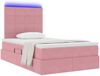 vidaXL Bett mit Stauraum und LED mit Matratze Rosa 120 x 200 cm Samt 3372662 Bild 3