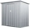 Vente-unique - ACAMAR Gartenhaus Metall Grau - B 103 cm x H 180 cm x L 191 cm Bild 4