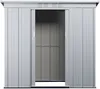 Vente-unique - ACAMAR Gartenhaus Metall Grau - B 103 cm x H 180 cm x L 191 cm Bild 5
