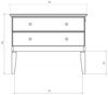 Niedrige Kommode LENNES Buche massiv 87x66x45 cm Bild 3