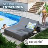 CASARIA® Sonnenliege Doppelliege Grau Anthrazit Bild 4
