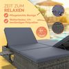 CASARIA® Sonnenliege Doppelliege Grau Anthrazit Bild 2