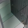Hochschrank 120 cm in Graphit mit Glaseinlagen : Grafit Bild 4