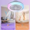 oyajia Deckenleuchte 45W Music LED Deckenleuchte mit Lautsprecher, Leiser Deckenventilator, Luftzirkulationsfunktion, LED fest integriert, RGB Farbwechsel (3000~6500K), Dimmbar LED Deckenventilator, für Wohnzimmer Schlafzimmer Küche Hotel Bild 2