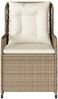 vidaXL Gartensessel 2 Stk. Verstellbar Beige Poly Rattan 368665 Bild 5