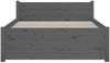 vidaXL Massivholzbett Grau 75x190 cm 2FT6 Small Single [815006] Bild 4