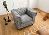 Sessel Echtleder 105x82x75 grau CHESTERFIELD #202 Bild 3