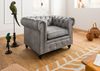 Sessel Echtleder 105x82x75 grau CHESTERFIELD #202 Bild 2