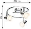 LED Deckenleuchte, Chrom, Glas, Kristalle, D 25 cm Bild 4