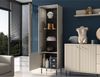 Wohnzimmer Vitrine SALOU-131 in kaschmir matt, goldfarbene Metallgriffe, B/H/T ca. 55/190/40 cm Bild 2